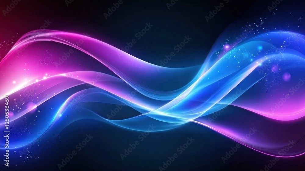Abstract Glowing Wave Background with Vibrant Colors and Sparkles Abstract Glowing Wave Background with Vibrant Colors and Sparkles