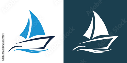 Boat with sail logo, ship, sail, boat vector , boat logo, boat icon
