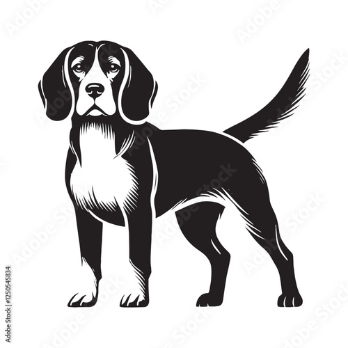 Wallpaper Mural Bold Beagle silhouette designed for graphic designers - Beagle illustration - minimal Beagle vector - dog silhouette
 Torontodigital.ca