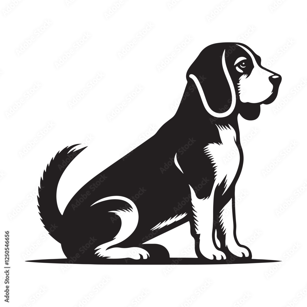 Stylish Beagle silhouette with artistic flow and movement - Beagle illustration - minimal Beagle vector - dog silhouette
Stylish Beagle silhouette with artistic flow and movement - Beagle illustration - minimal Beagle vector - dog silhouette