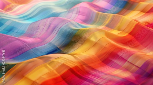 Abstract multicolored wavy background, closeup of photo