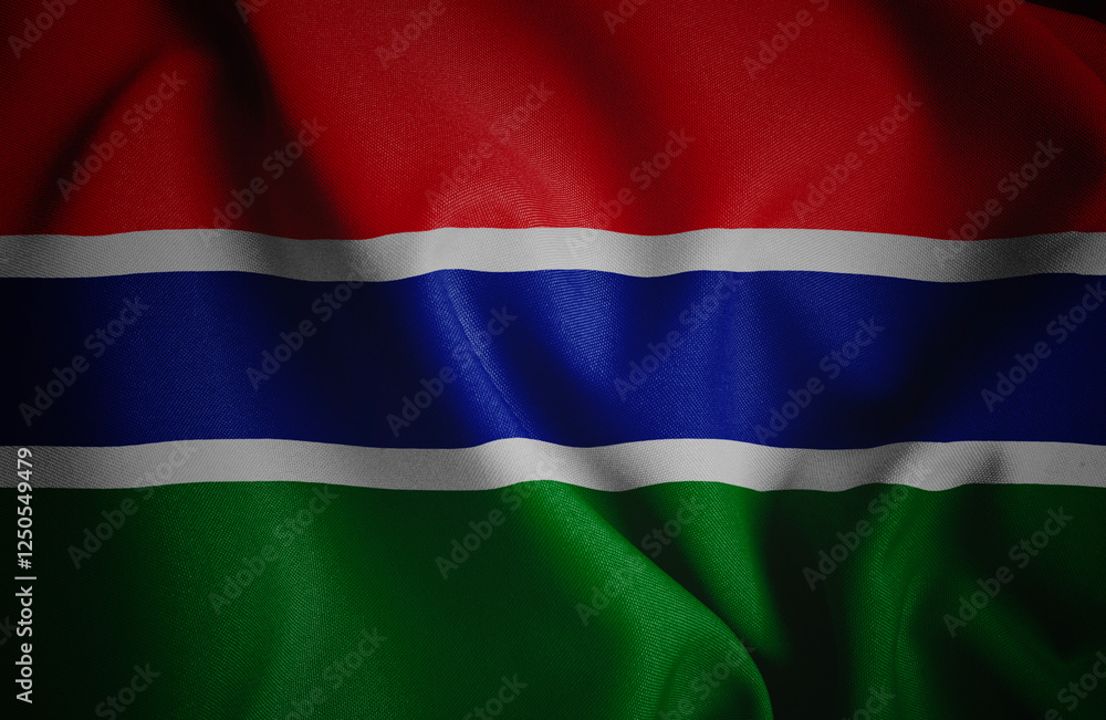 Gambia. Flag. Symbol of state power Gambia. Flag. Symbol of state power