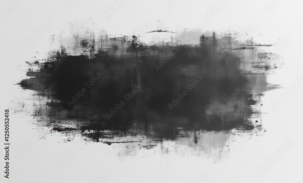Abstract black brushstroke on canvas Abstract black brushstroke on canvas