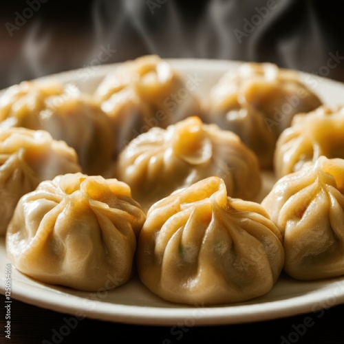  Delicious Plate of Steamed Dumplings, Momos