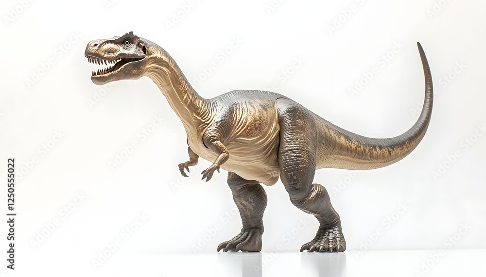 Fototapeta premium Tyrannosaurus Rex Dinosaur Toy Model Posing