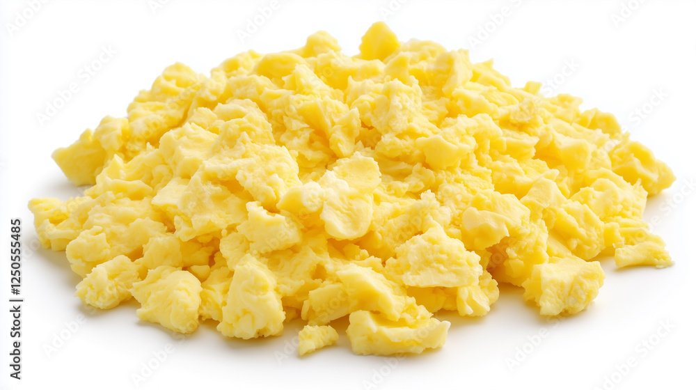 Scrambled eggs isolated on white background Scrambled eggs isolated on white background