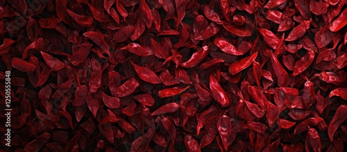 Dried Kashmiri Red Chilies Background Texture for Culinary and Food Photography