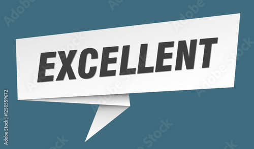 excellent banner. excellent speech bubble, label, sticker, sign template