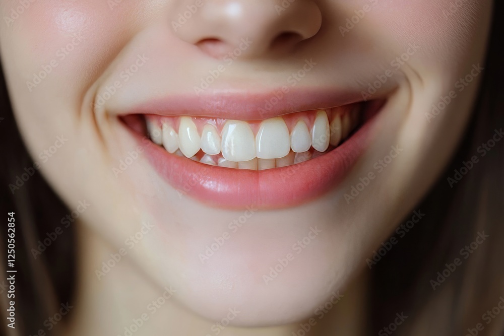 Fototapeta premium Person Teeth Before And After Whitening, 