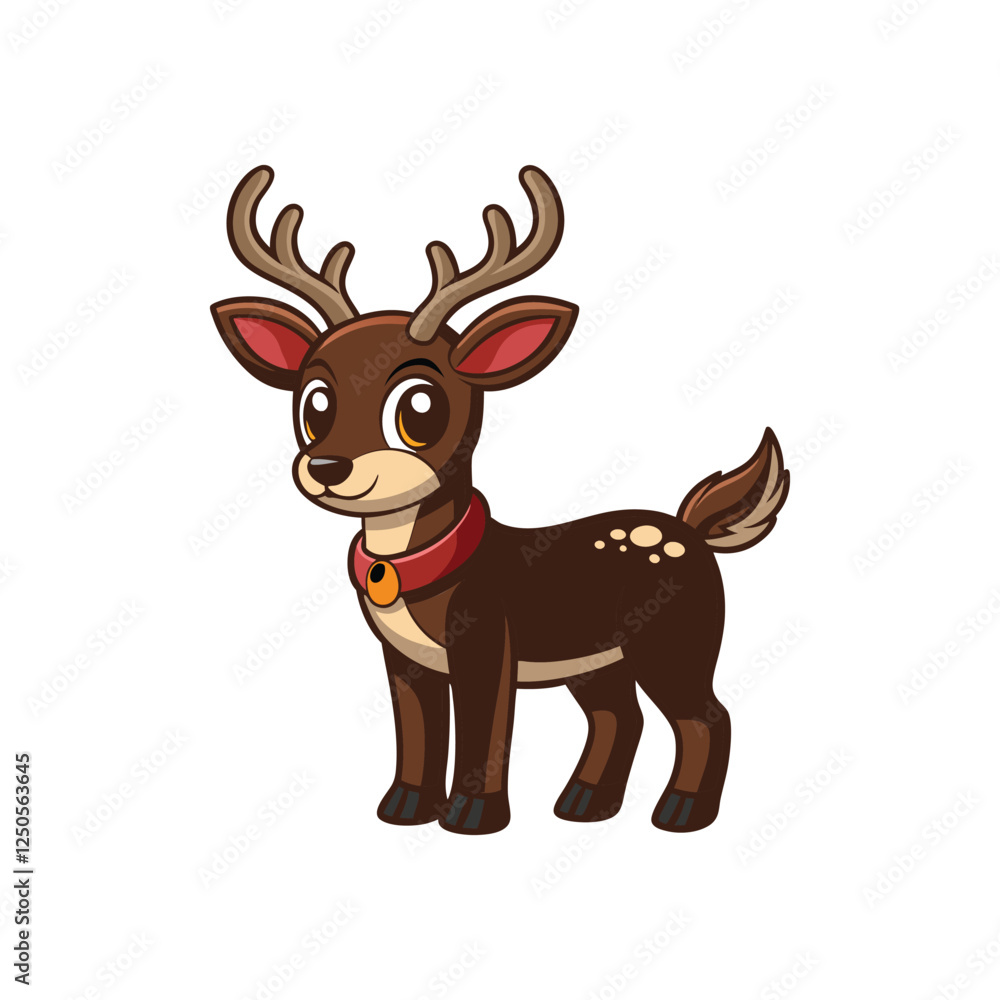 Fototapeta premium a cute reindeer vector illustration .