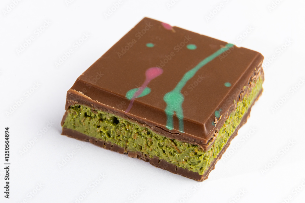 Sweet Dubai Chocolate Wedge with Pistachio Sweet Dubai Chocolate Wedge with Pistachio