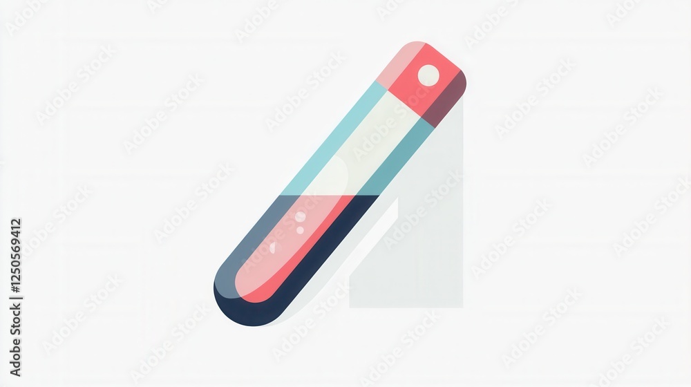 Microscope Slide Icon, flat design showcasing a sample, isolated on a white background, ideal for educational and scientific use. Microscope Slide Icon, flat design showcasing a sample, isolated on a white background, ideal for educational and scientific use.