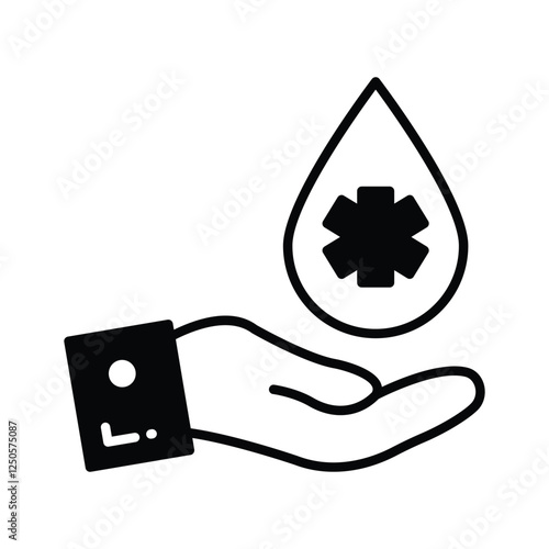 An amazing vector design of blood donation in editable style, premium icon