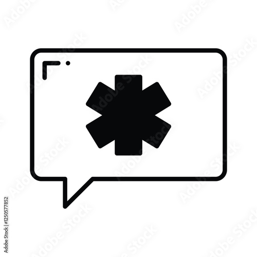 Icon of a speech bubble symbolizing medical consultation and advice