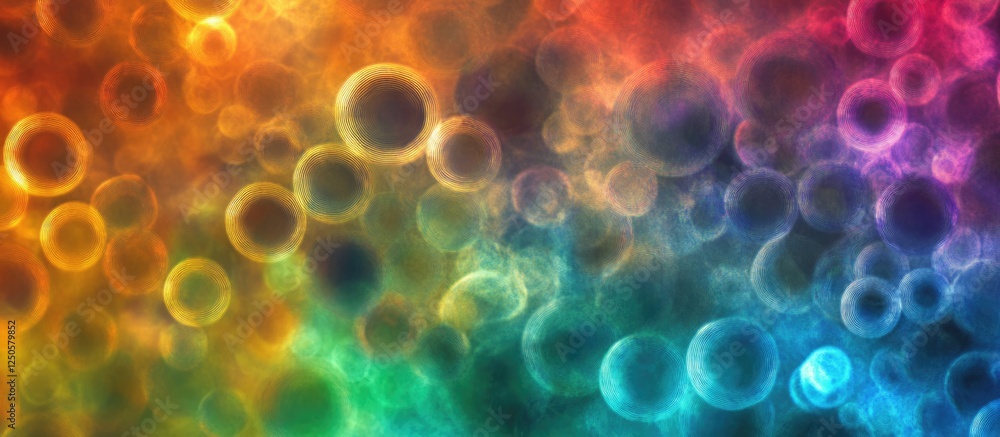 Colorful abstract bokeh light background with vibrant circles and soft focus creating a dreamy and artistic visual effect for various designs