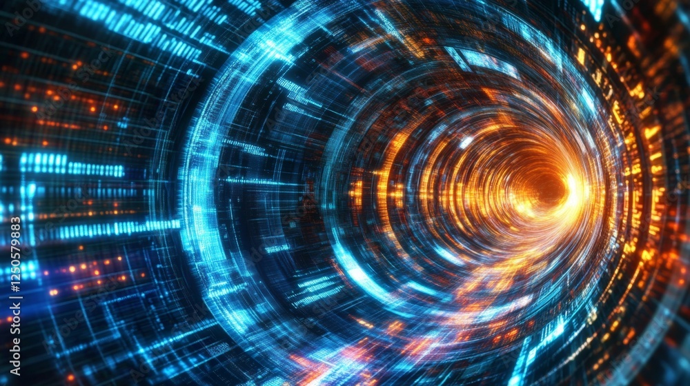 Merging neon-colored data streams in a digital realm virtual environment multimedia display futuristic concept Merging neon-colored data streams in a digital realm virtual environment multimedia display futuristic concept