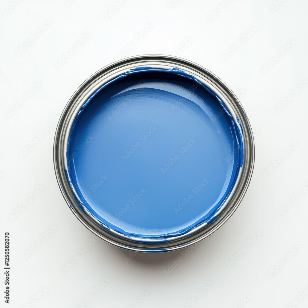 Blue Paint Can Top View Image hue art Blue Paint Can Top View Image hue art