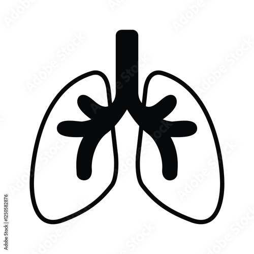 An amazing icon of human lungs, ready to use vector