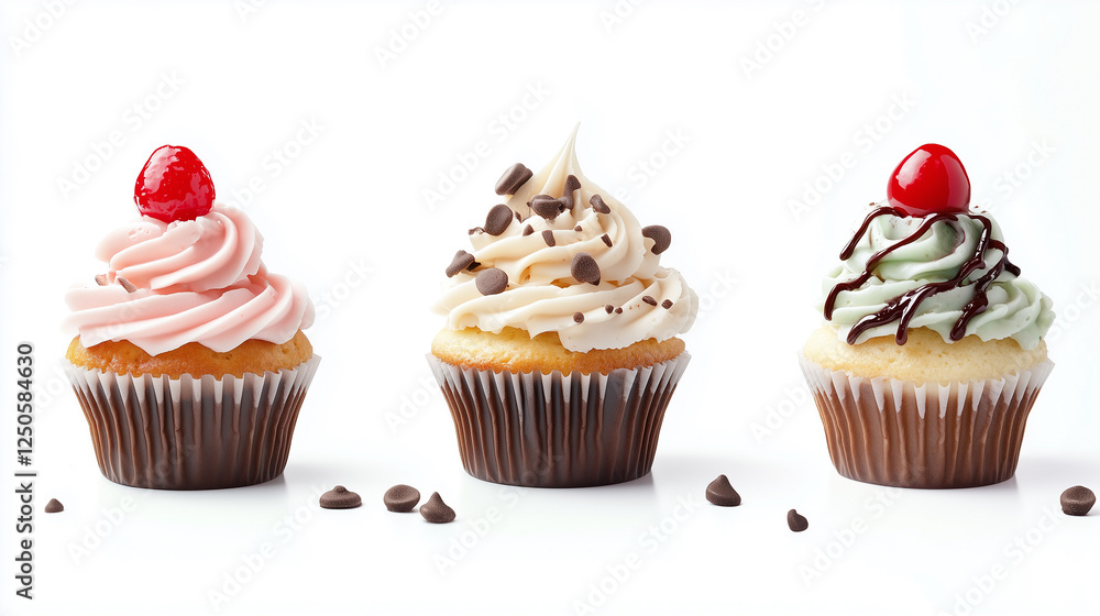 Muffins isolated on white background Muffins isolated on white background