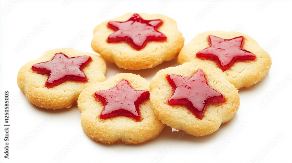 Shortbread cookies isolated on white background Shortbread cookies isolated on white background