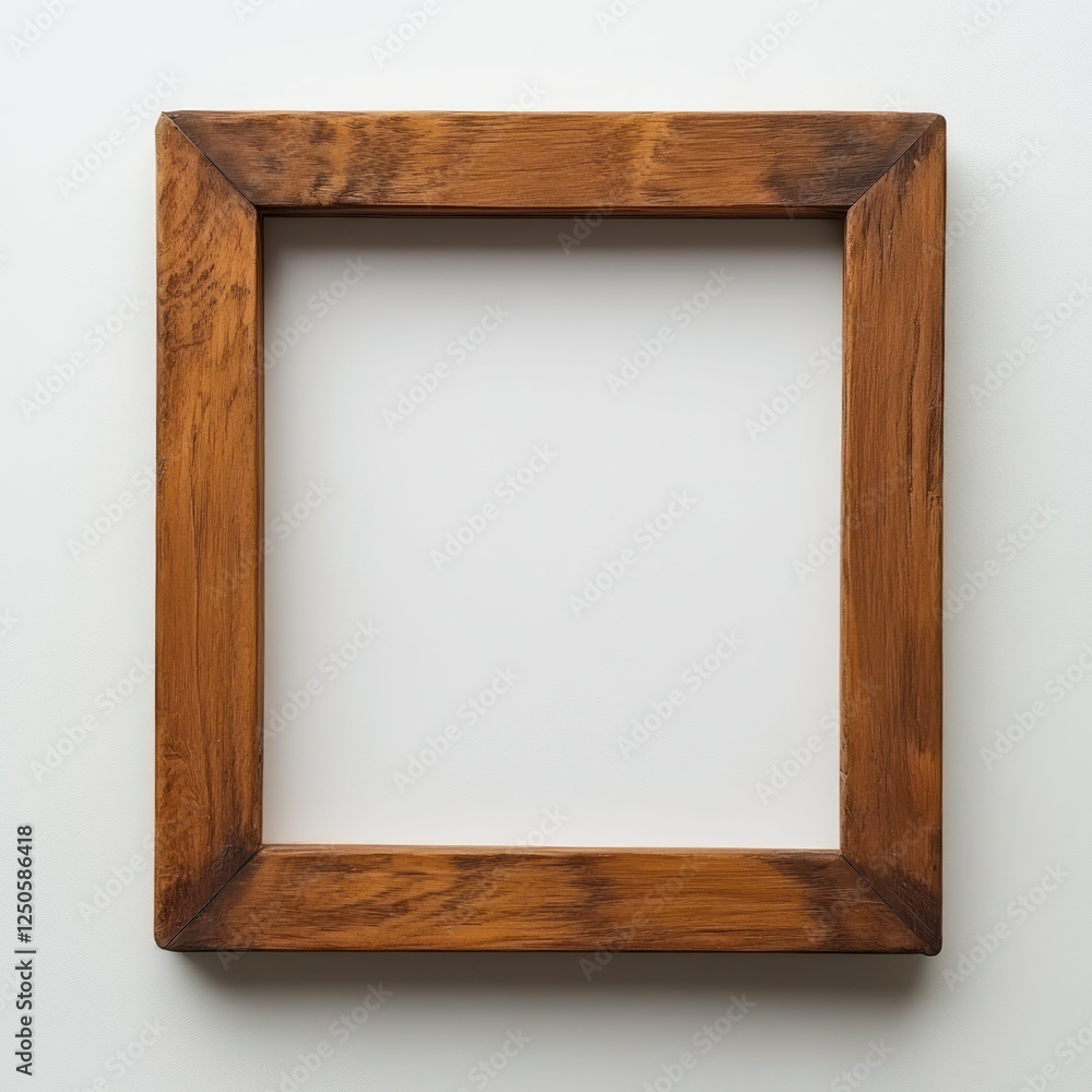 Simple Brown Wooden Picture Frame art Simple Brown Wooden Picture Frame art