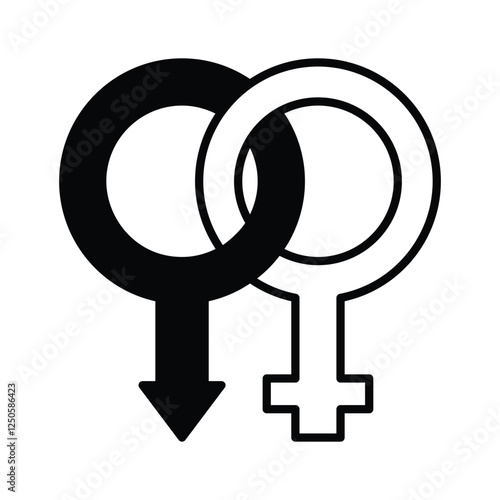 Male and female symbols representing gender in medical context