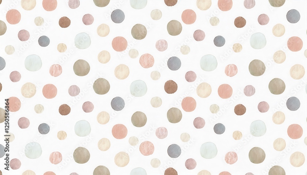 pastel watercolor circles on white background, soft polka dot pattern for interior design, textile or stationery use pastel watercolor circles on white background, soft polka dot pattern for interior design, textile or stationery use