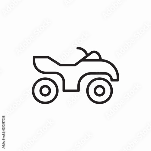 Sport quad bike icon vector sign