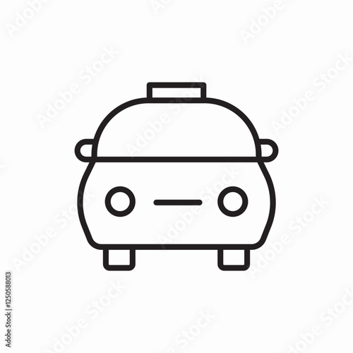 Taxi passenger service icon vector sign