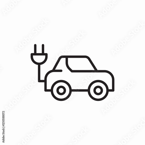 Electric car charging icon vector sign