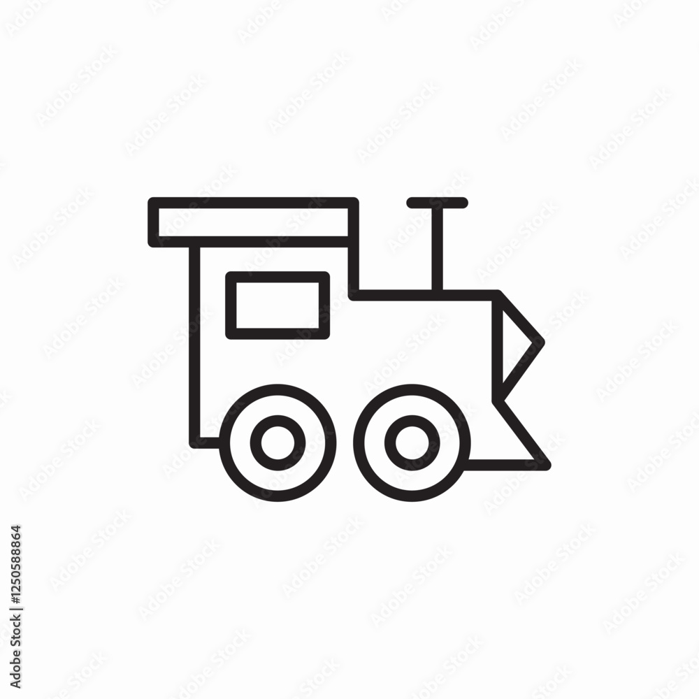 Classic steam locomotive icon vector sign Classic steam locomotive icon vector sign