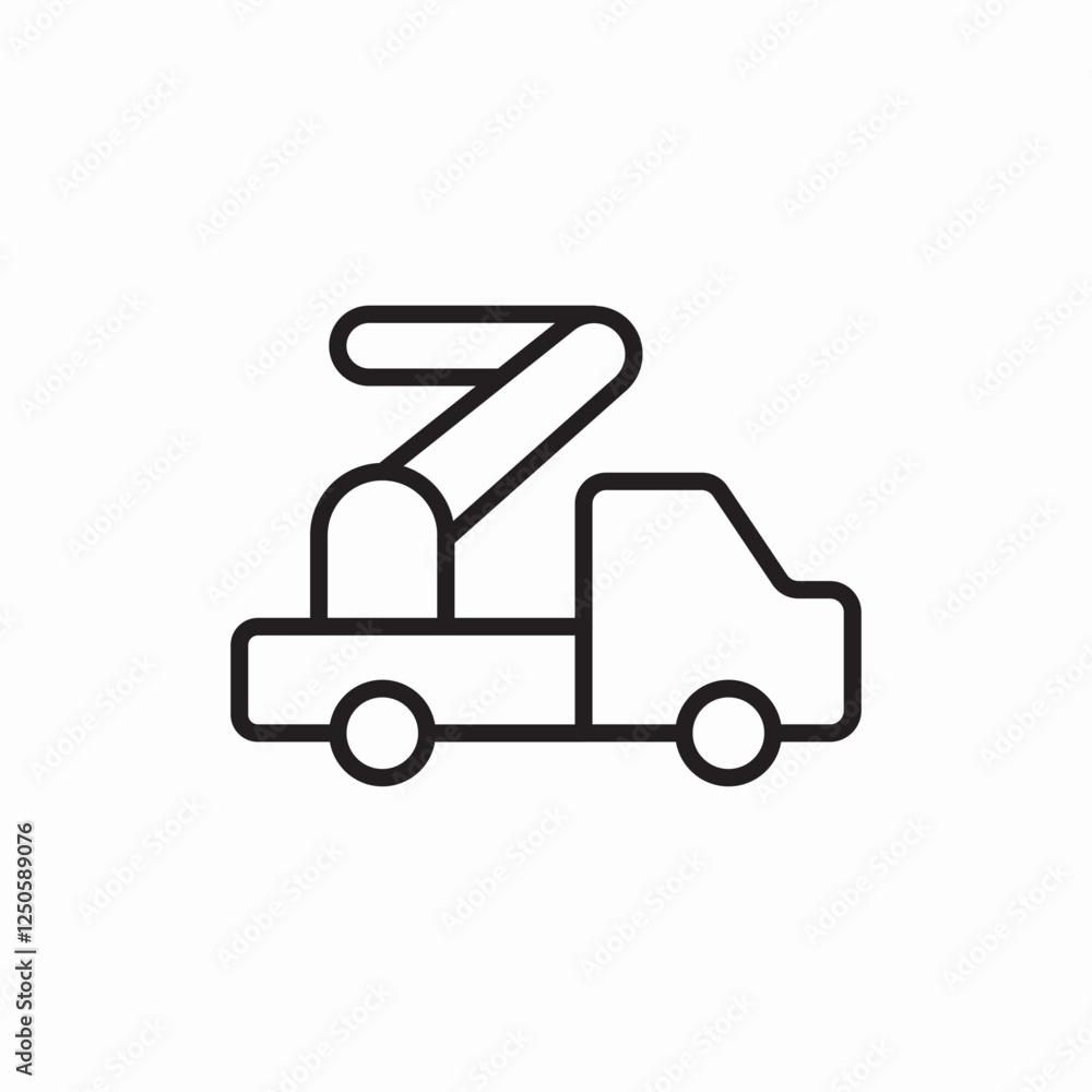 Emergency tow service icon vector sign Emergency tow service icon vector sign