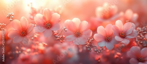 Soft Focus Floral Background with Double Exposure Effect for Modern Design Inspiration and Elegant Decor Ideas