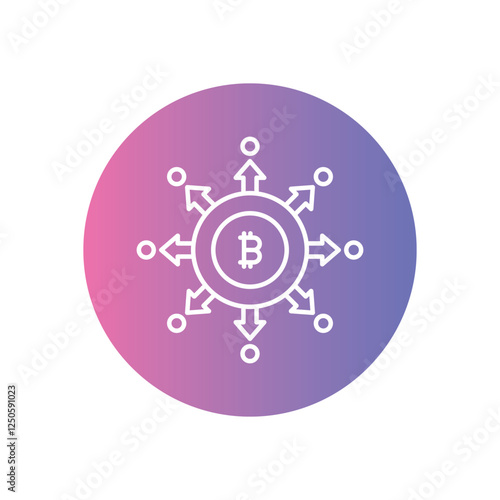 Decentralized Finance icon vector stock illustration
