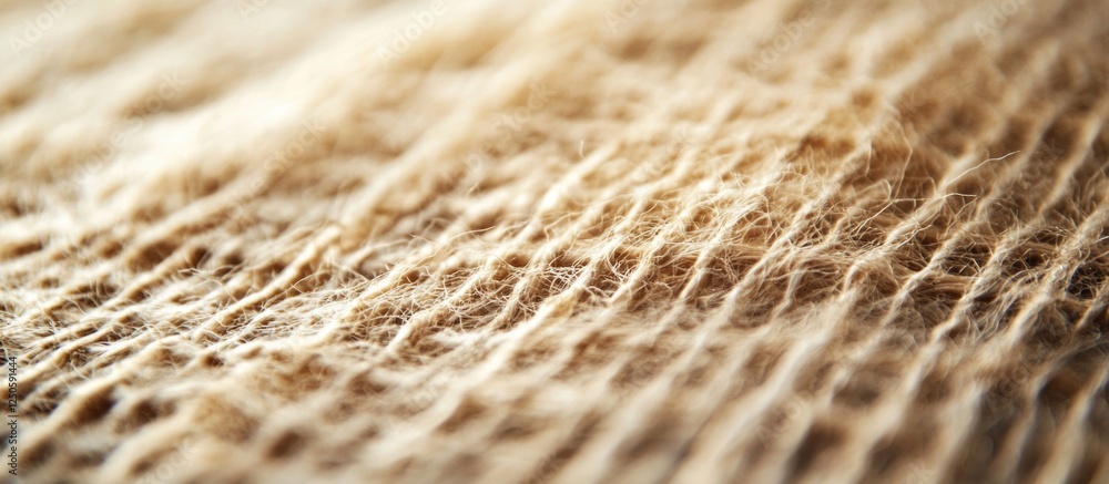 Textured natural brown cotton fabric background with selective focus highlighting intricate fiber details for design or textile projects. Textured natural brown cotton fabric background with selective focus highlighting intricate fiber details for design or textile projects.