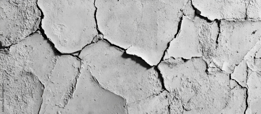 Cracked cement wall texture showcasing weathered and grunge aesthetic for background or construction design elements. Cracked cement wall texture showcasing weathered and grunge aesthetic for background or construction design elements.
