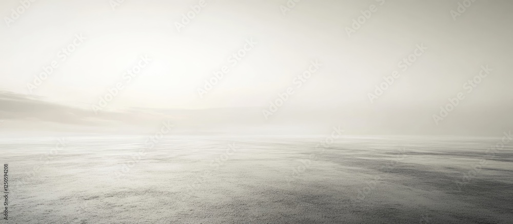 Fototapeta premium Serene Neutral Tone Ocean Panorama with Expansive Horizon Ideal for Text Overlay and Artistic Projects
