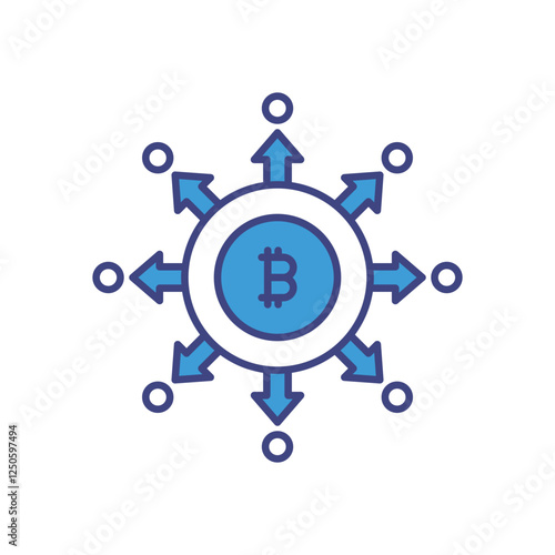 Decentralized Finance icon vector stock illustration