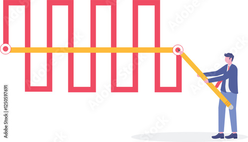 Social media illustration, business concept, web design

