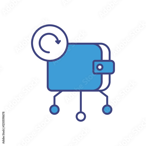 Cryptocurrency Wallet Backup icon vector stock illustration
