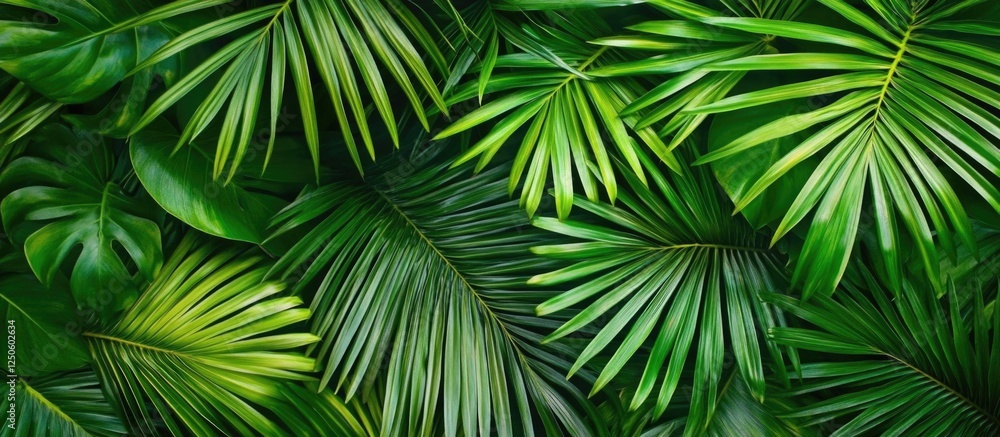 Lush Green Palm Leaf Texture Background for Tropical or Nature Inspired Designs Lush Green Palm Leaf Texture Background for Tropical or Nature Inspired Designs