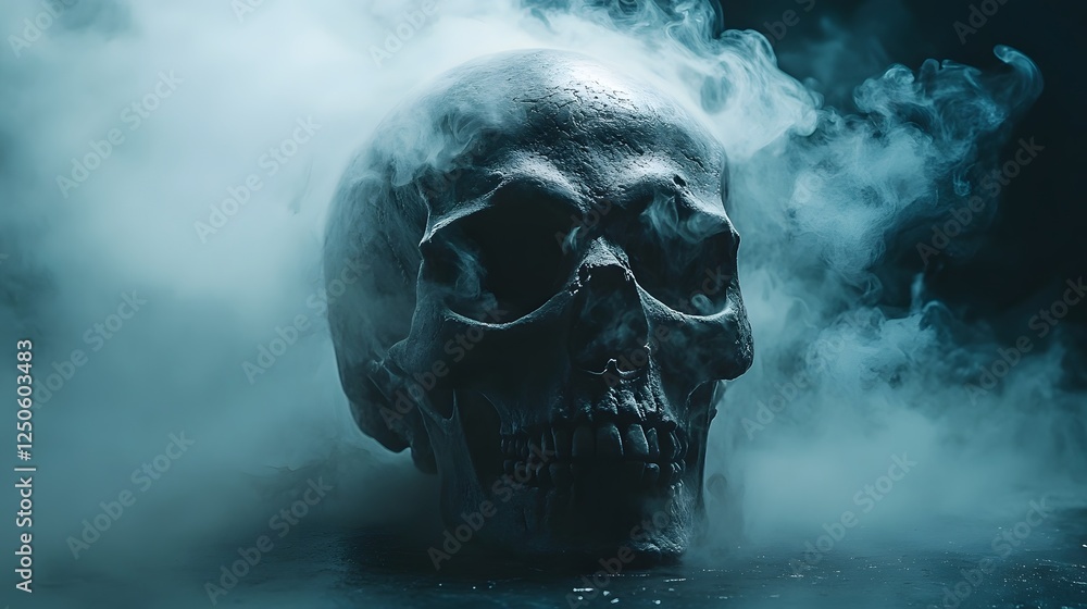 Haunting Skull in Eerie Fog and Mist Creepy Gothic Horror Concept Dark and ominous atmosphere with a mysterious unsettling feeling Foreboding and supernatural vibes Haunting Skull in Eerie Fog and Mist Creepy Gothic Horror Concept Dark and ominous atmosphere with a mysterious unsettling feeling Foreboding and supernatural vibes