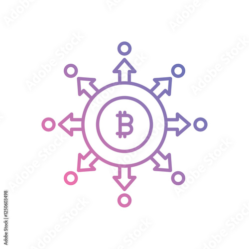 Decentralized Finance icon vector stock illustration