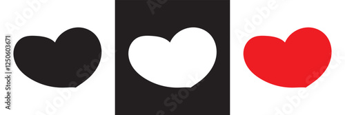 Hearts icon in hand drawn style. Love doodle sign business concept. isolated on white and black background. vector illustration. EPS 10