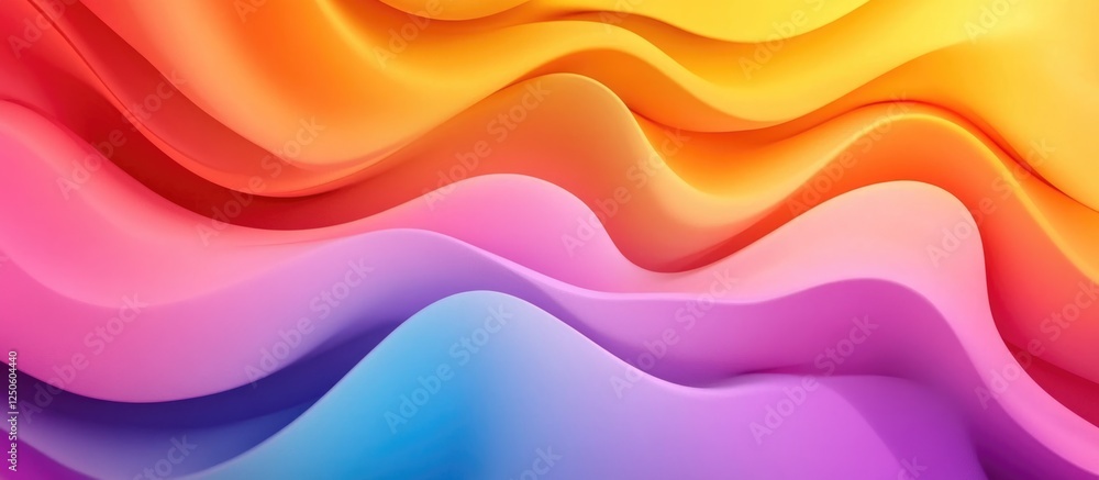 Fototapeta premium Colorful Abstract Optical Illusion Background with Flowing Waves in Bright Hues for Desktop Wallpaper and Text Overlay Design