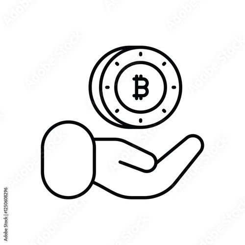 ICO icon vector stock illustration