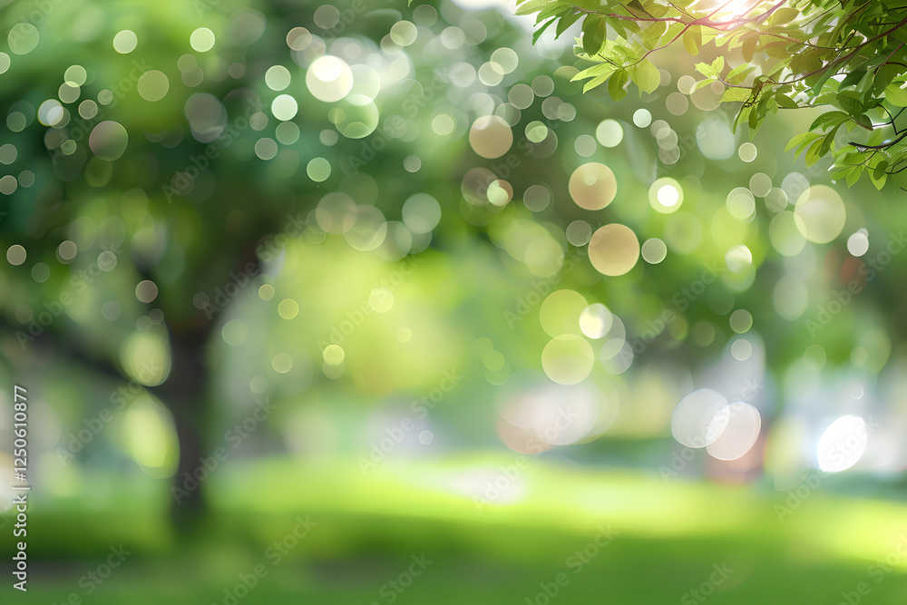 Blurred landscape in park with plants and trees on background. Nature with green grass in sun day. Blur natural background Blurred landscape in park with plants and trees on background. Nature with green grass in sun day. Blur natural background