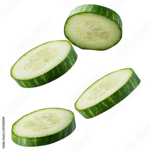 A close up of a cucumber with the top cut off