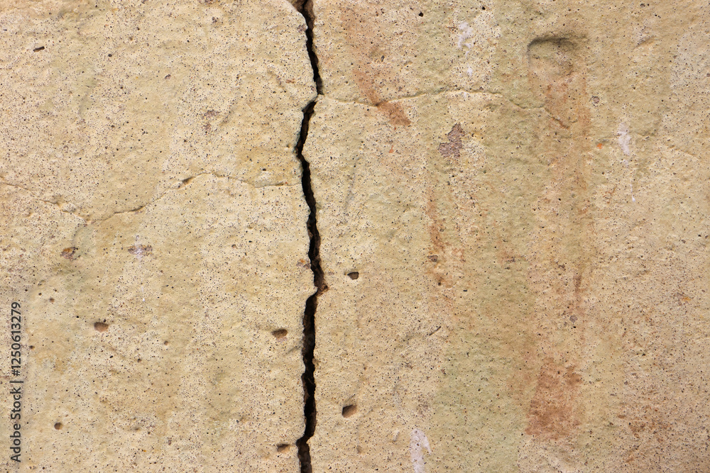 Obraz premium Cracked concrete wall and have rough surface , texture cement, close-up.