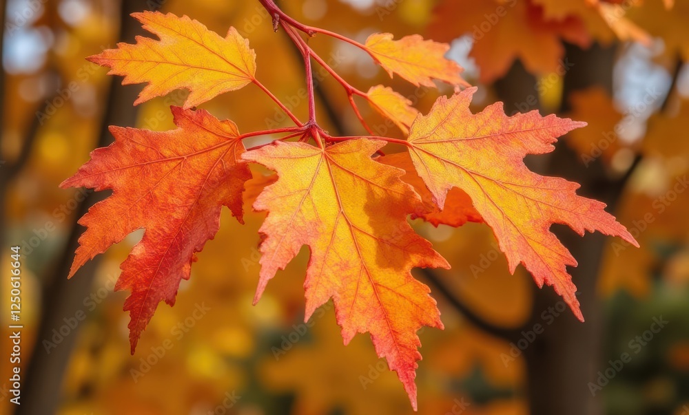 Vibrant orange leaves in autumn Vibrant orange leaves in autumn